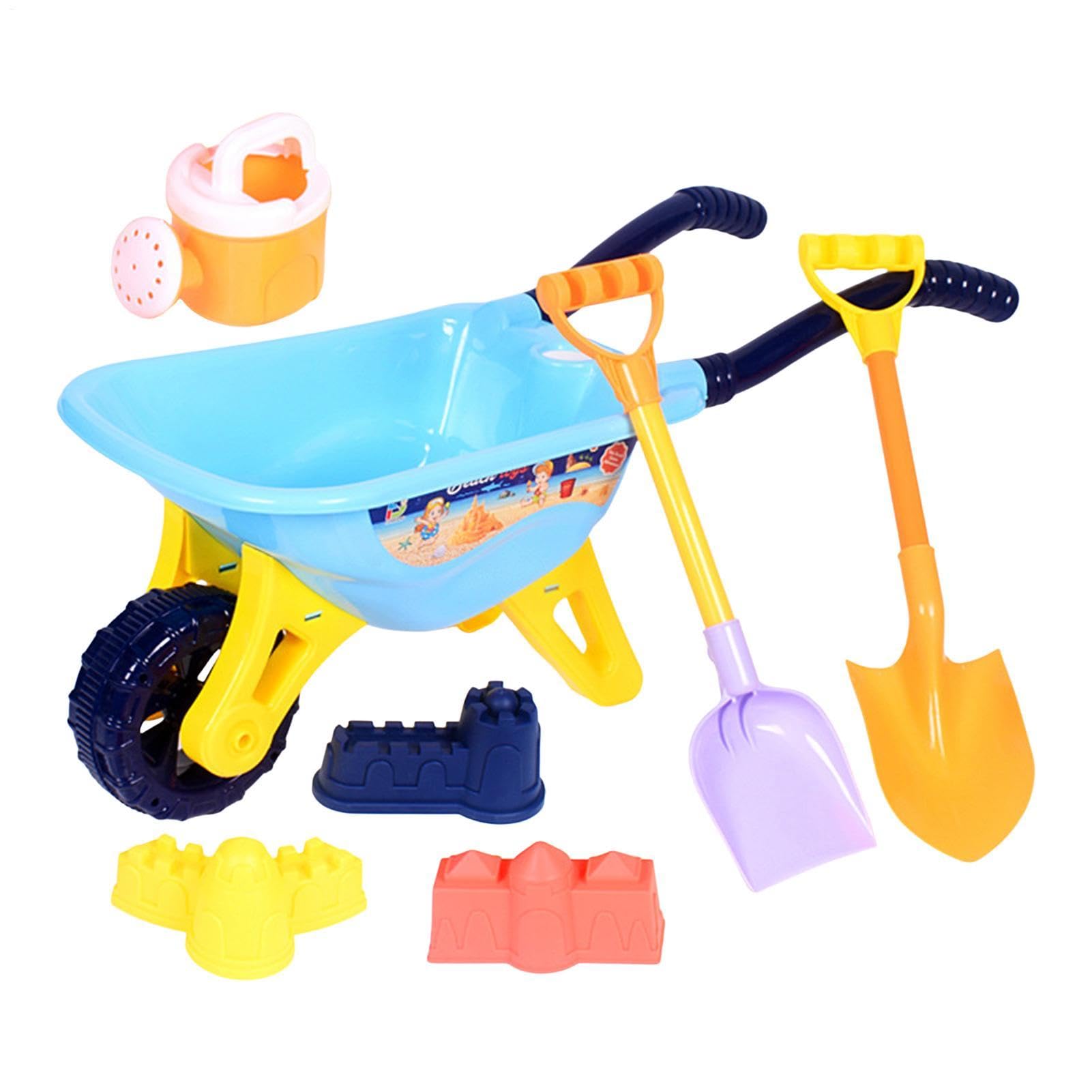 Giocattoli da Spiaggia per Bambini 7 Pezzi Secchiello Rastrello e Formine | Giochi di Sabbia per Attività all'Aperto per Feste Mare Giochi Piscina Giardino Campeggio Picnic Casa