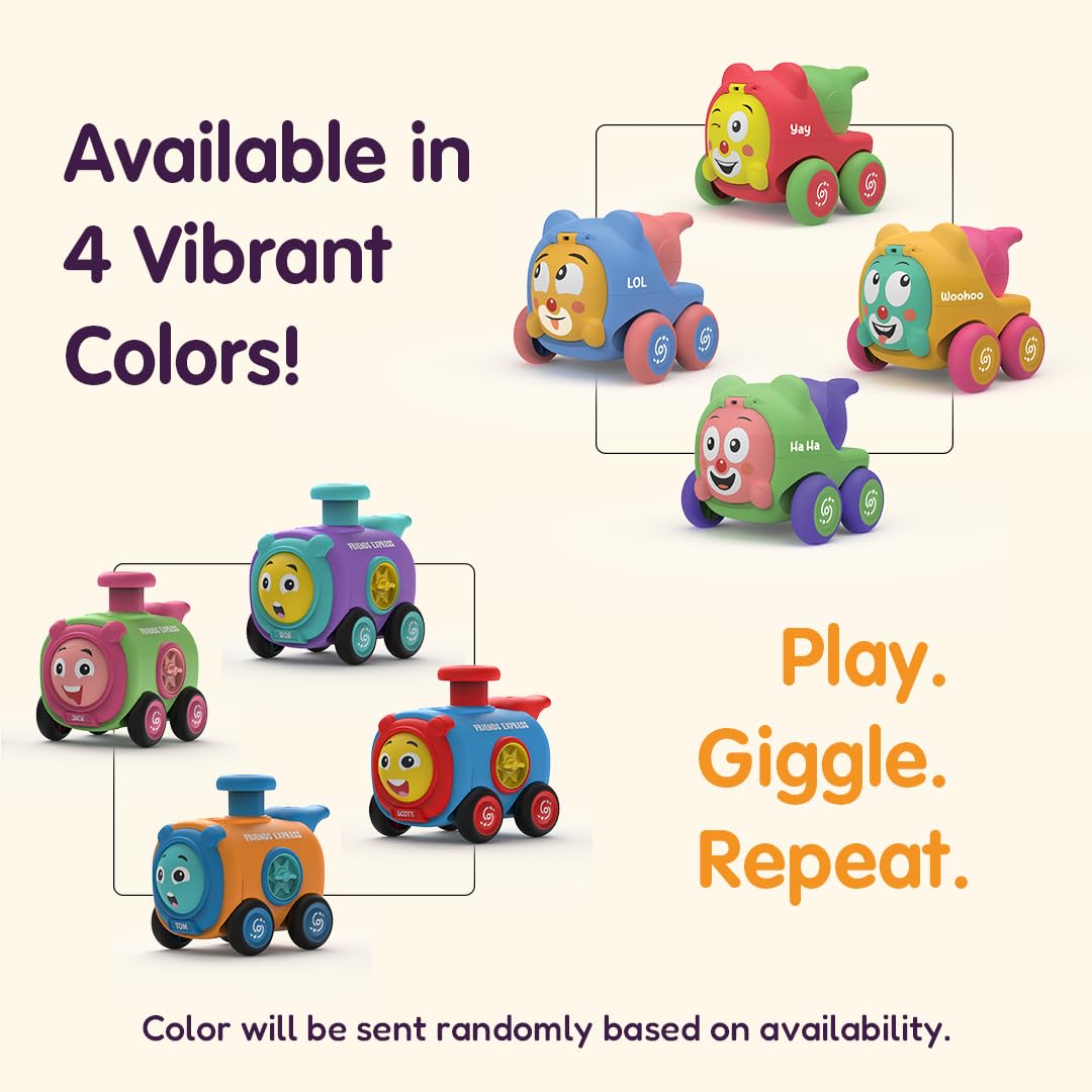 Innovitoy Kids Toy Combo Friction & Push and go Pack of 2-Friends Cartoon Train and Carnival Friction Vehicle, Push and Go Action Toys, Best Gift for Kids, 3+ Years 4