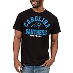 Junk Food Clothing x NFL - Carolina Panthers - Classic Team Logo - Unisex Adult Short Sleeve Fan T-Shirt for Men and Women - Size Large