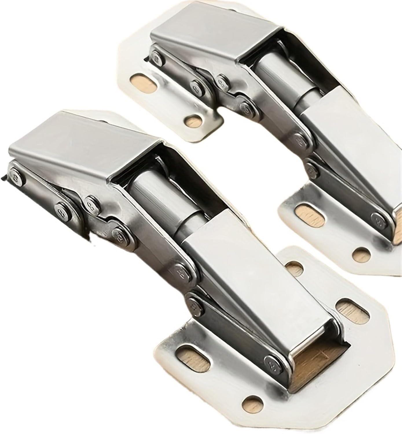 4/6PCS 90 Degree Steel Cabinet Hinges No-Drilling HoleHydraulic Buffer Hinge Kitchen Cabinet Cupboard Hinges Furniture(4PCS)