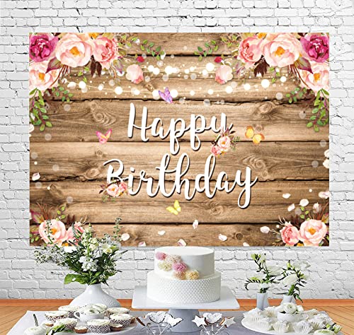 Fondo Fotográfico Floral Rosa para Cumpleaños 7x5ft miniatura 4
