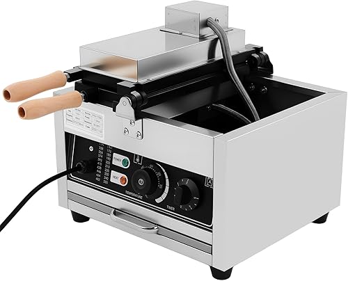 Miniatura 2 de Máquina de hacer gofres eléctrica antiadherente comercial de 3 rebanadas de panal, máquina de hacer gofres eléctrica comercial antiadherente,