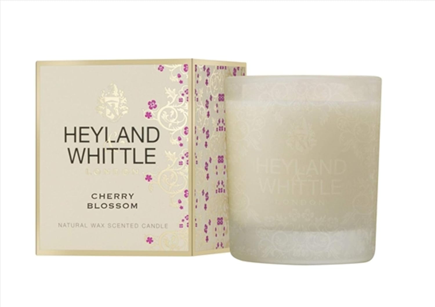 Heyland and Whittle - Gold Classic Candle in a Glass Cherry Blossom, 230g