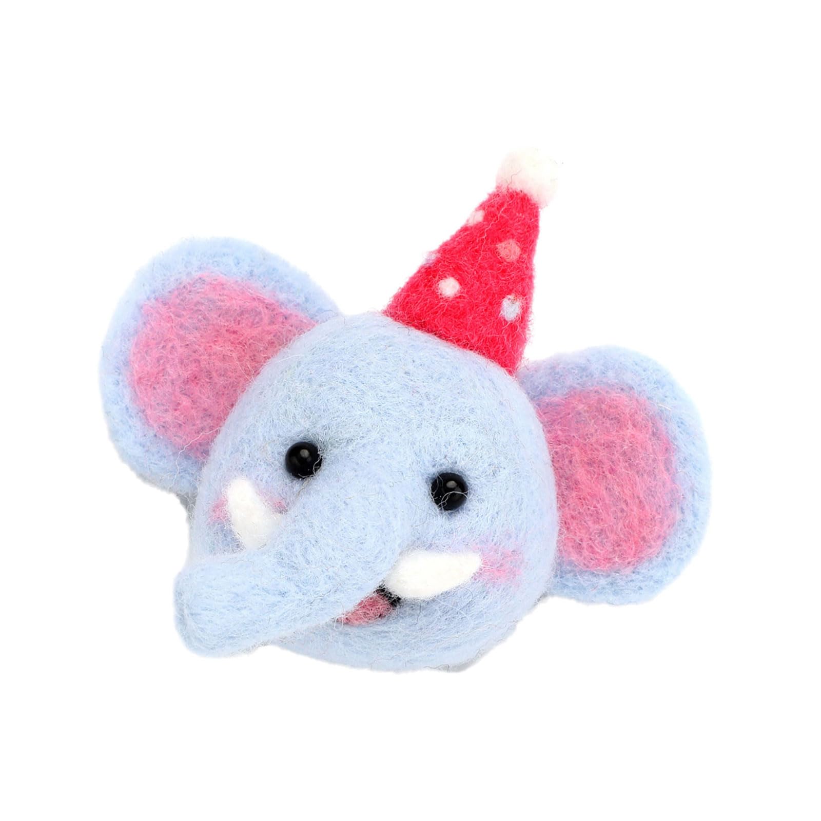 Tsophreniq Needle Felting Kits Lovely Animal Brooch Needle Felting Starter Tool Kits Felt Wool Starter