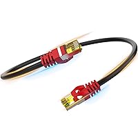 Vista 1 de Cable Ethernet Cat 8 de 1.5 pies, 1.5 pies, 6 pies, 10 pies, 20 pies, 25 pies, 30 pies, 75 pies, 100 pies, 150 pies, 200 pies, cable de Internet