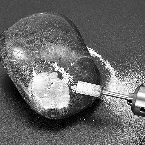 Fresas de amolar diamante 60 Grit, 10 pcs, cabezal cilindro miniatura 4