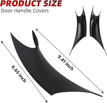 2PCS Door Handle Covers Compatible with BMW 3 Series 4 Series Driver Side &Passenger Side Door Pull Handle Covers (Compatible with BMW 320i,328i,330i,335i F30/F31 and 428i, 435i F32/F36)(Black)