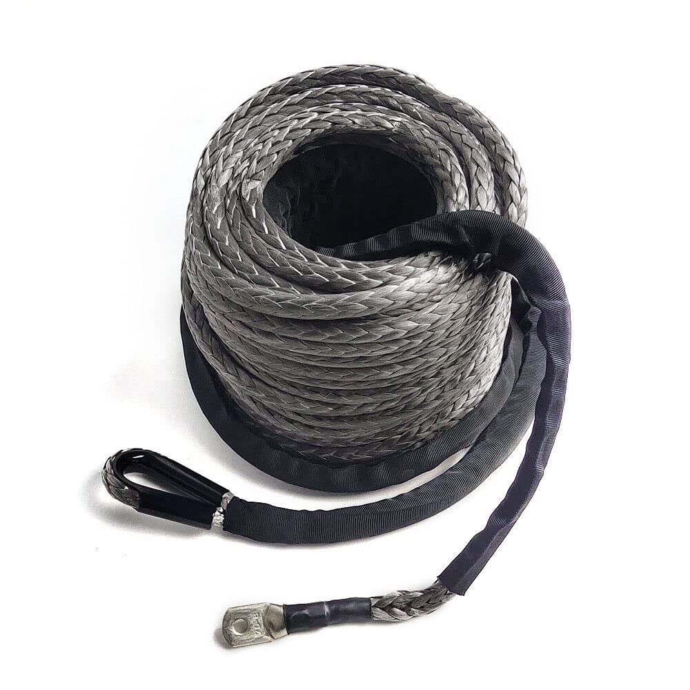 Corde de treuil en polyéthylène - 10 mm x 30 m - 12 torons - Corde synthétique - Treuil forestier - Corde de remorque synthétique pour ATV, UTV, Voitures, SUV