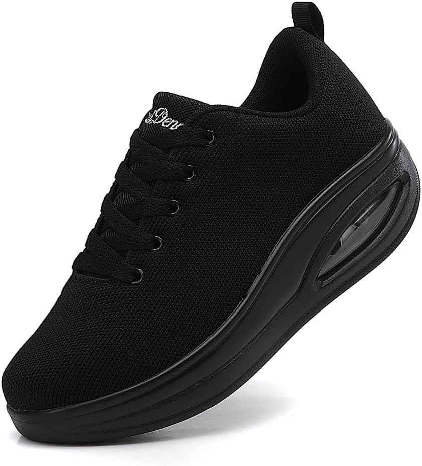 RUIDENG Walking Shoes for Women Air Cushion Nurse Slip Resistant Work Running Sneakers Platform Sneakers Comfortable Rocker Thick-Soled Weight Light - Image 6