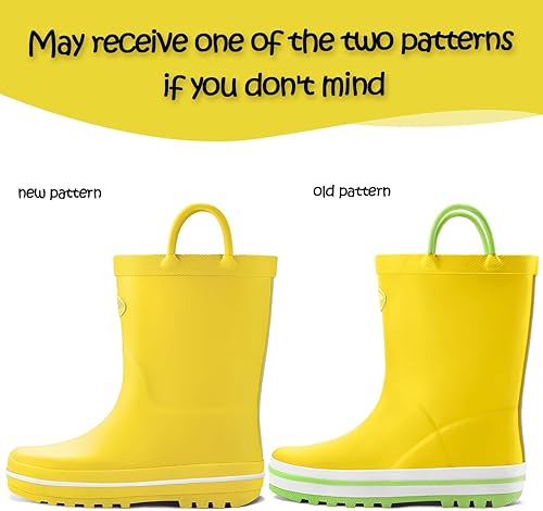Vista 2 de KomForme - Botas de lluvia para niños, impermeables, de caucho mate, con presillas para poner con facilidad