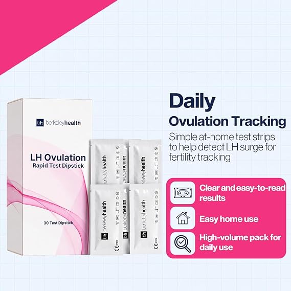 Ovulation LH Test Strips, Dipstick, Home Use (30 Tests)