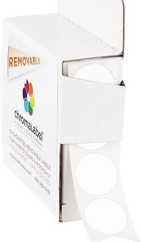 34 pulgadas extraíble, etiquetas de código de color clean-remove calcomanía, 0,75  1.000etiquetascaja despachadora, Blanco