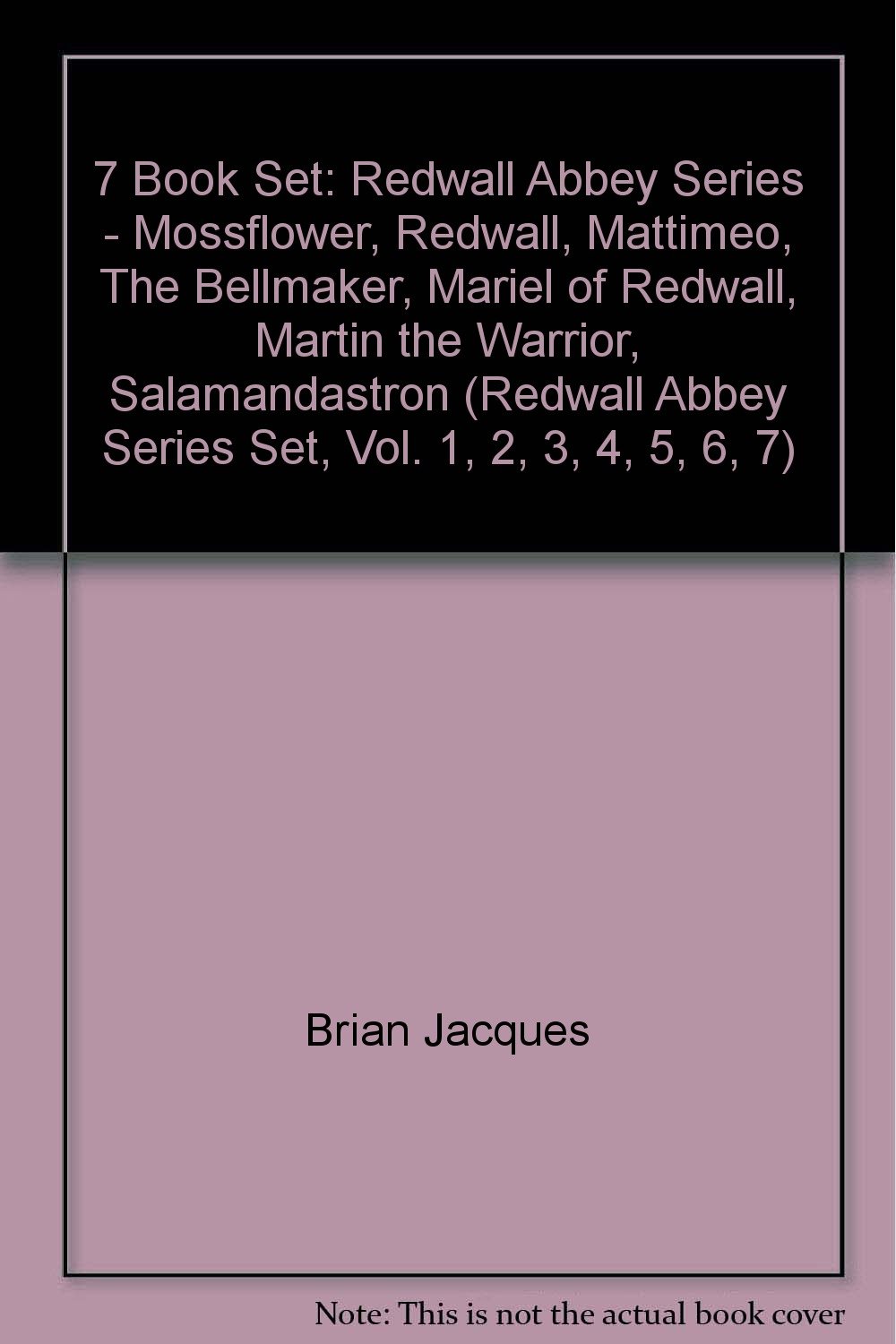 7 Book Set Redwall Abbey Series Mossflower, Redwall, Mattimeo, The Bellmaker, Mariel of