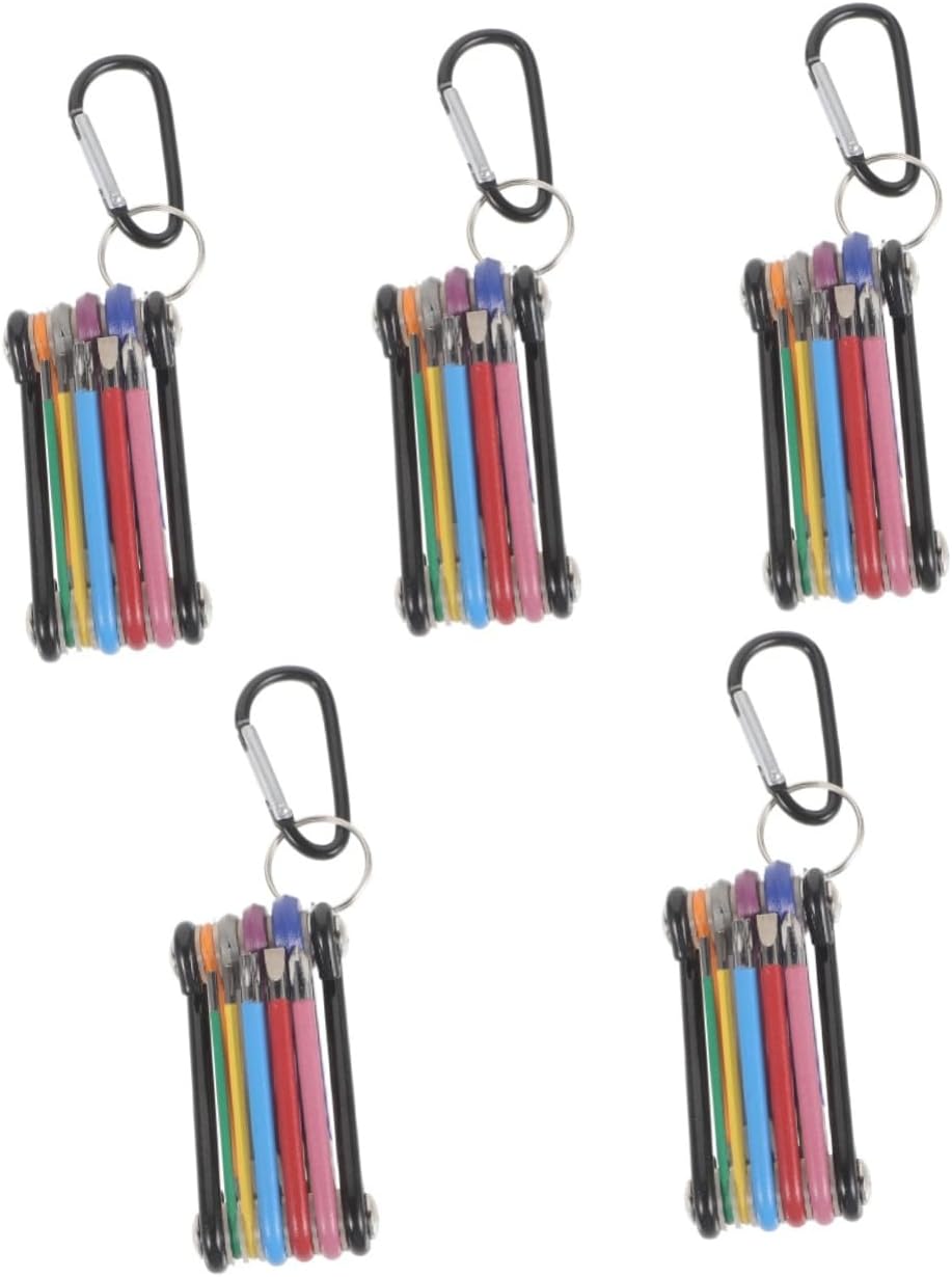 Veemoon 5sets Foldable Wrench Set Portable Multi-function Tools for and Household Repairs Construction for Easy Storage and Travel