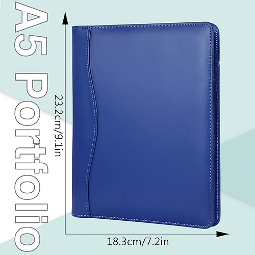 Miniatura 10 de Portafolio - Portapapeles de cuero con cubierta para bloc legal, tamaño carta, A4, para negocios, escuela, oficina, conferencias (marrón)