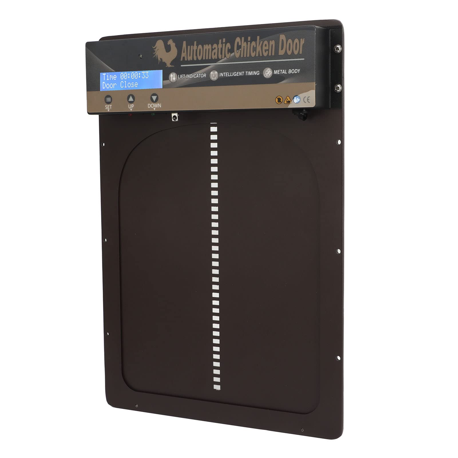 Apriporta Automatico per pollaio Porta per polli Automatica Leggera in Alluminio con sensore di Luce Porta per polli con Timer programmabile