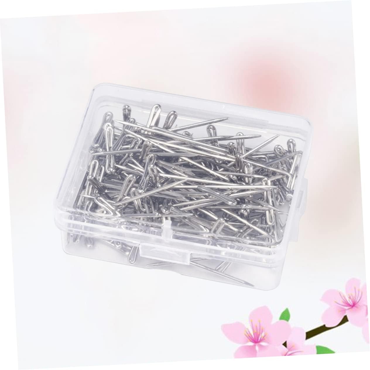 STOBOK 300pcs Stainless Steel T- Wig Making Easy to Insert and Remove for Sewing Blocking Crafts Convenient Storage Box