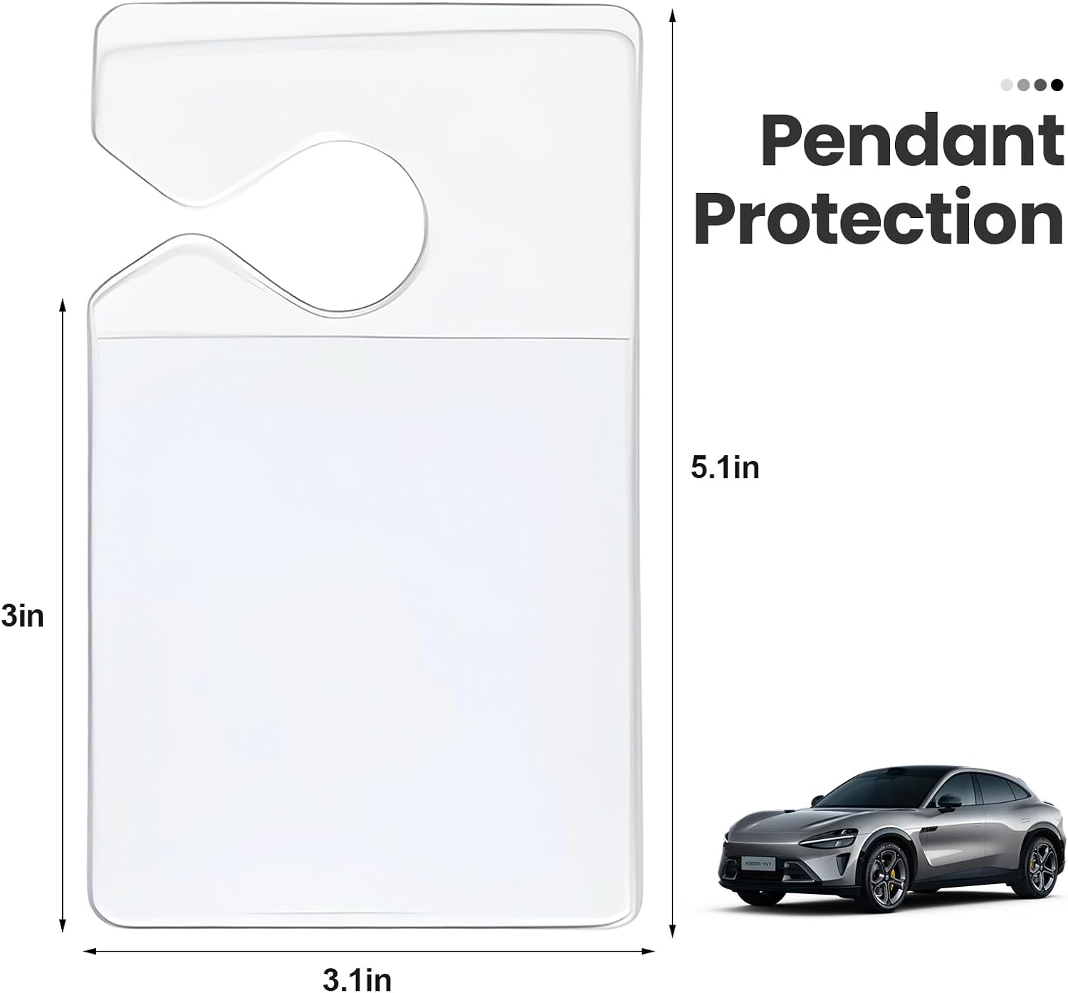Clear Parking Permit Holder, Transparent Auto Parking Lot Pass Holder Document Hanger, Rear View Mirror Hanging Holders for Passes/Permits/Small Stickers, Car Accessories image 2