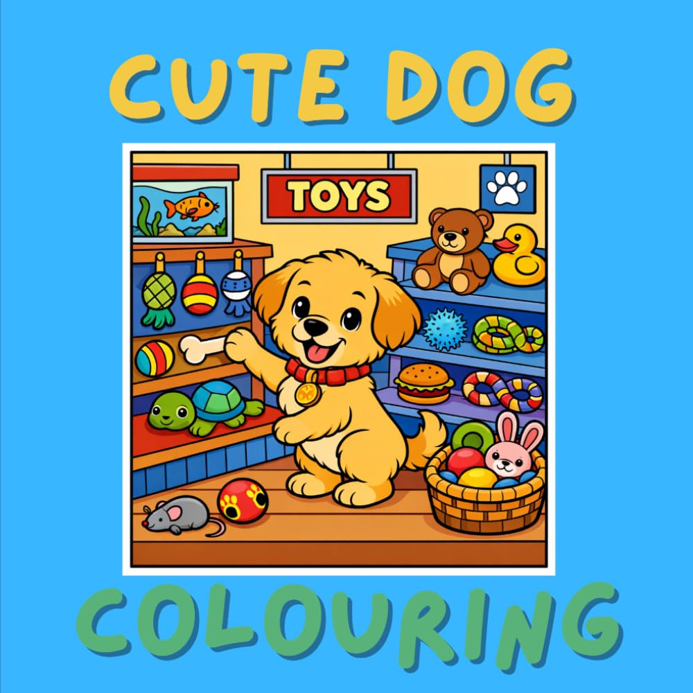 Cute Dog: Colouring book