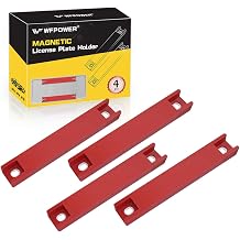 4 Pack Dealer Magnetic License Plate Holder, Premium Rubber Coated Protection Strong Magnetic License Plate Mount, Temporary Demo License Tag Holder for Car Dealer License Plate on Test Drives