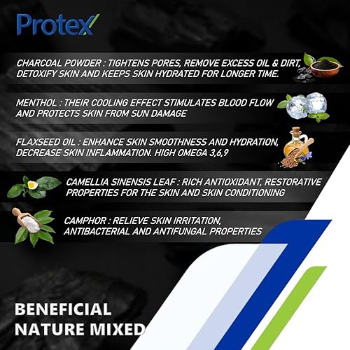 Miniatura 2 de Jabón en barra de carbón activo (paquete de 4) compatible con Protex para hombres, jabón facial y afeitado, Max Cool Soap 2.11 oz./2.12 oz.