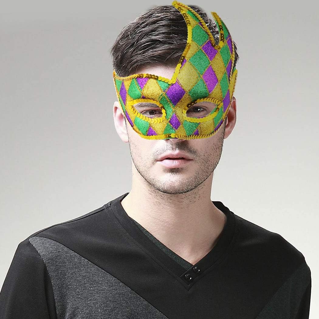 Coddsmz Masquerade Mask Venetian Party Halloween Mask Costumes Mardi Gras Mask St. Patricks Day Party Accessory