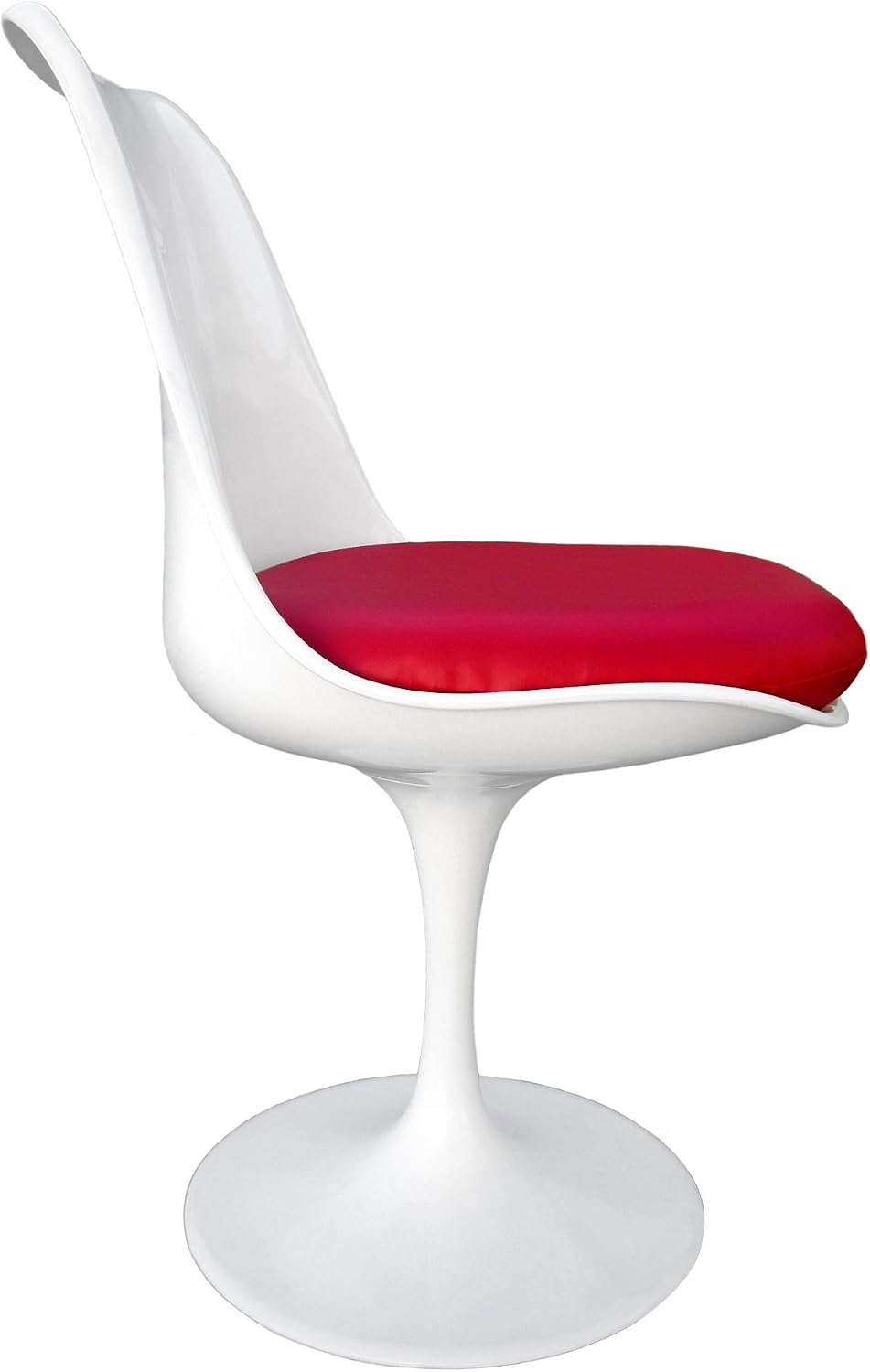 Premium Replacement Cushion for Saarinen Tulip Side Chair - Red Vinyl 17.5" x 18"