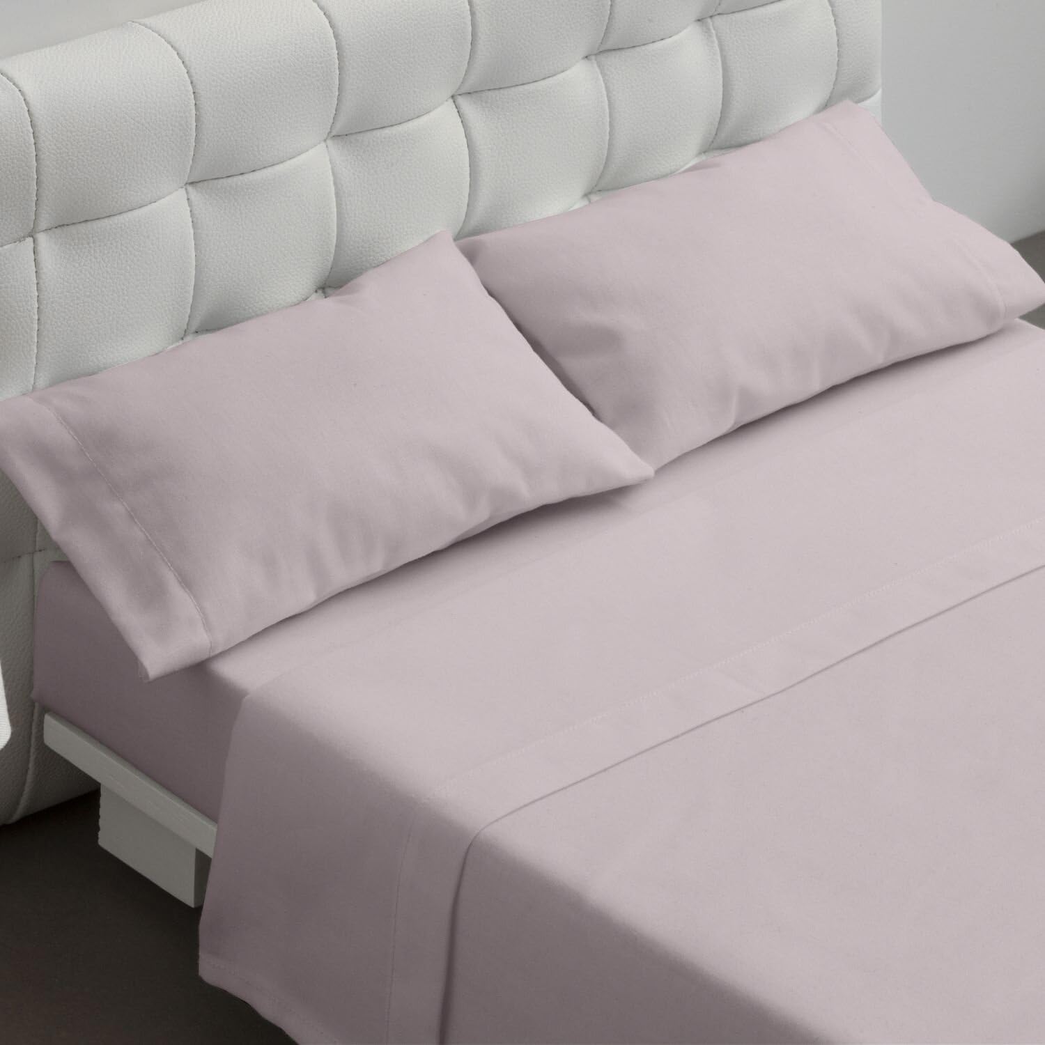 Burrito Blanco Bettwäsche-Set T1201 – Grau, 50% Baumwolle/50% Polyester, Für Betten Bis 80 Cm Breite