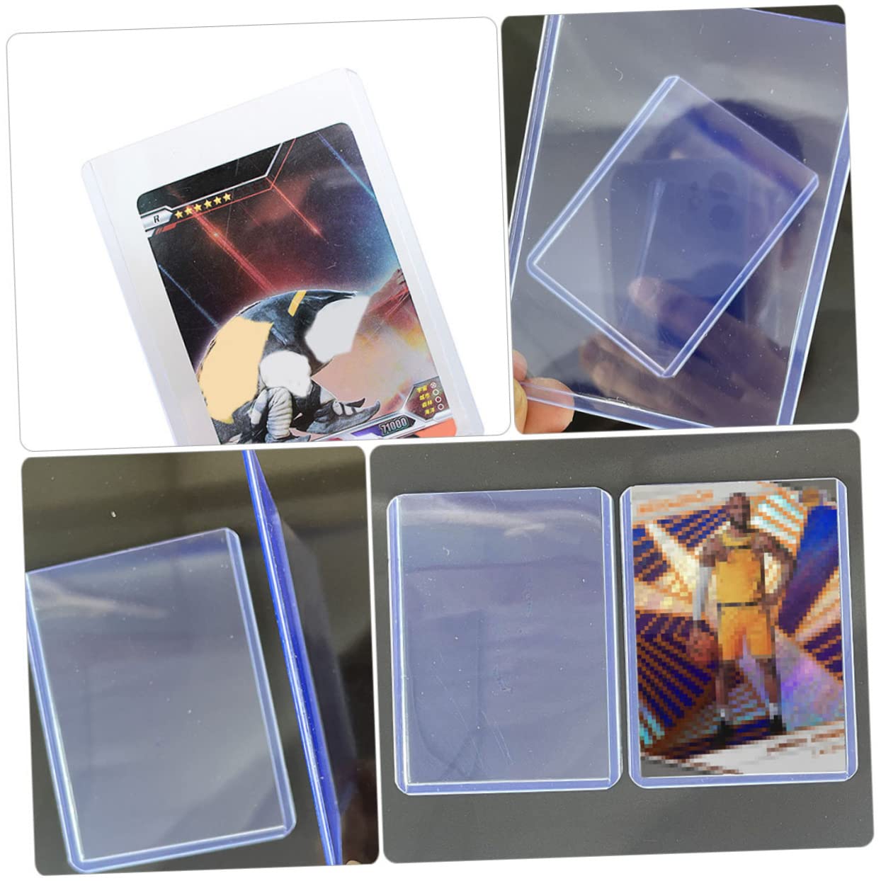 Buste Protettive Standard per Carte Collezionabili Blu 100 Pezzi Pvc
