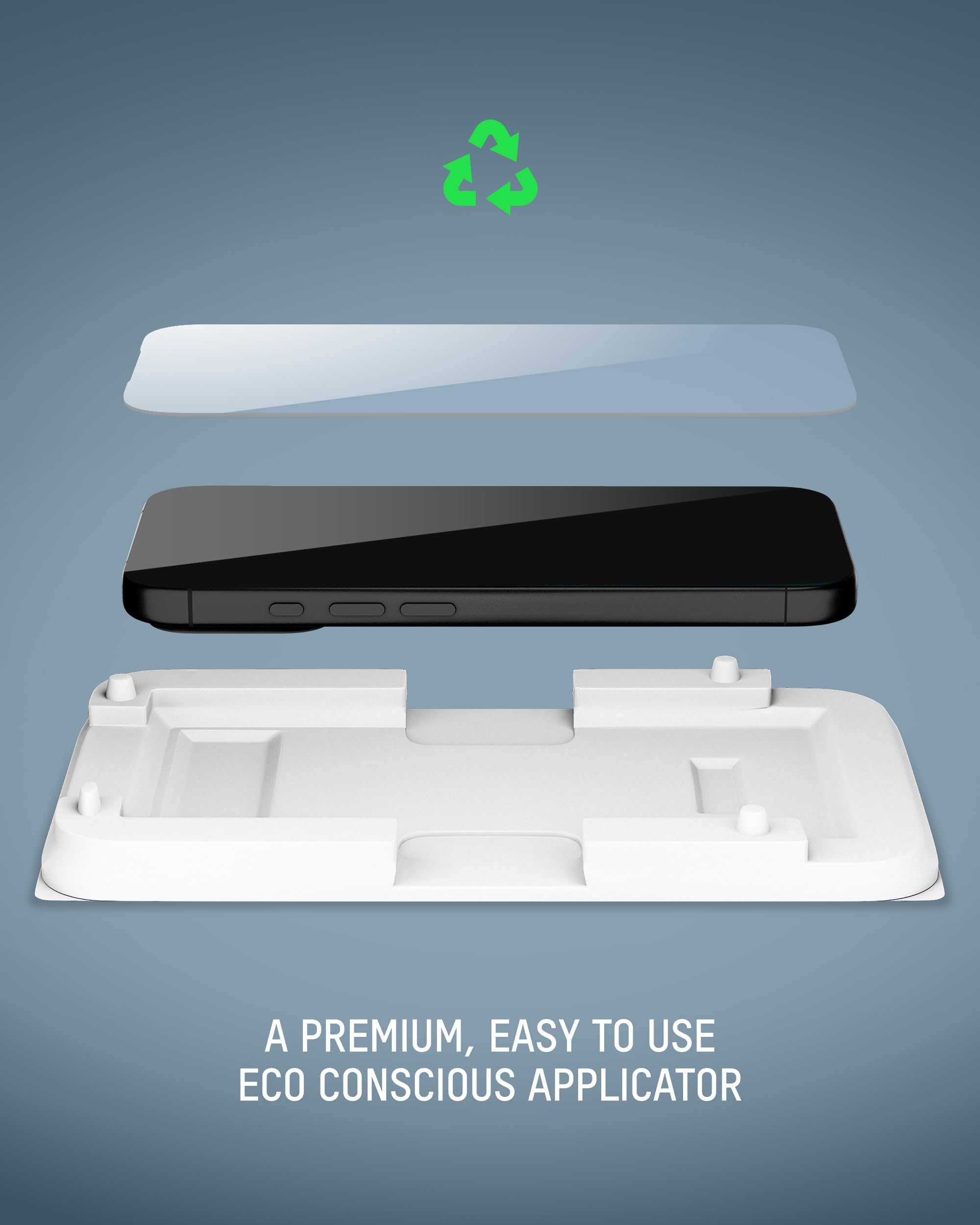 Mous Protector de Pantalla de Cerámica compatible con iPhone 17 Pro, Vidrio Templado Irrompible