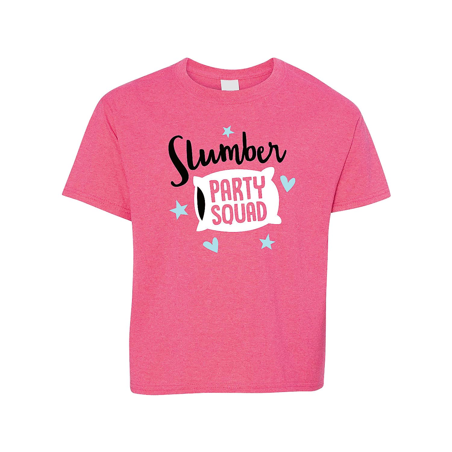 Fun Express Slumber Party Squad Youth T-Shirt - Medium Pink