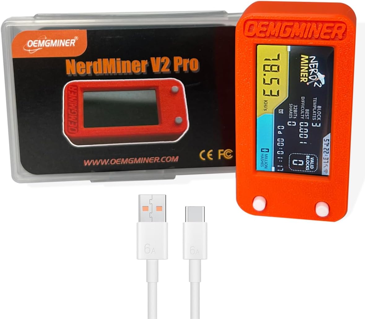 New Nerdminer V2 Pro Bitcoin Solo Lottery Miner Win Costa Rica | Ubuy