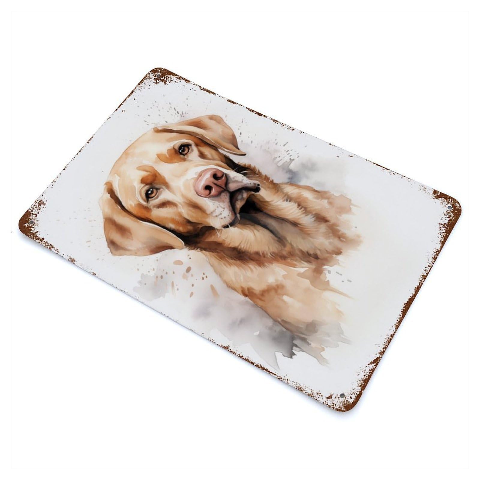 Labrador Portrait Vintage Metal Tin Sign 11.8"x7.9", Ideal for Cafe, Home Bar And Lounge Decor