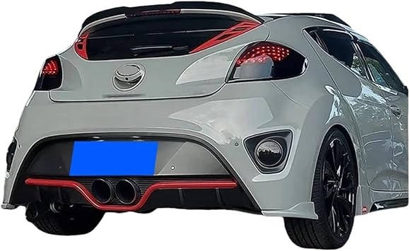 Car Automotive Spoilers ABS Rear Roof Wing Spoiler Compatible For Hyundai Veloster Turbo 2012 2013 2014 2015 2016 2017 2018Carbon fiber pattern