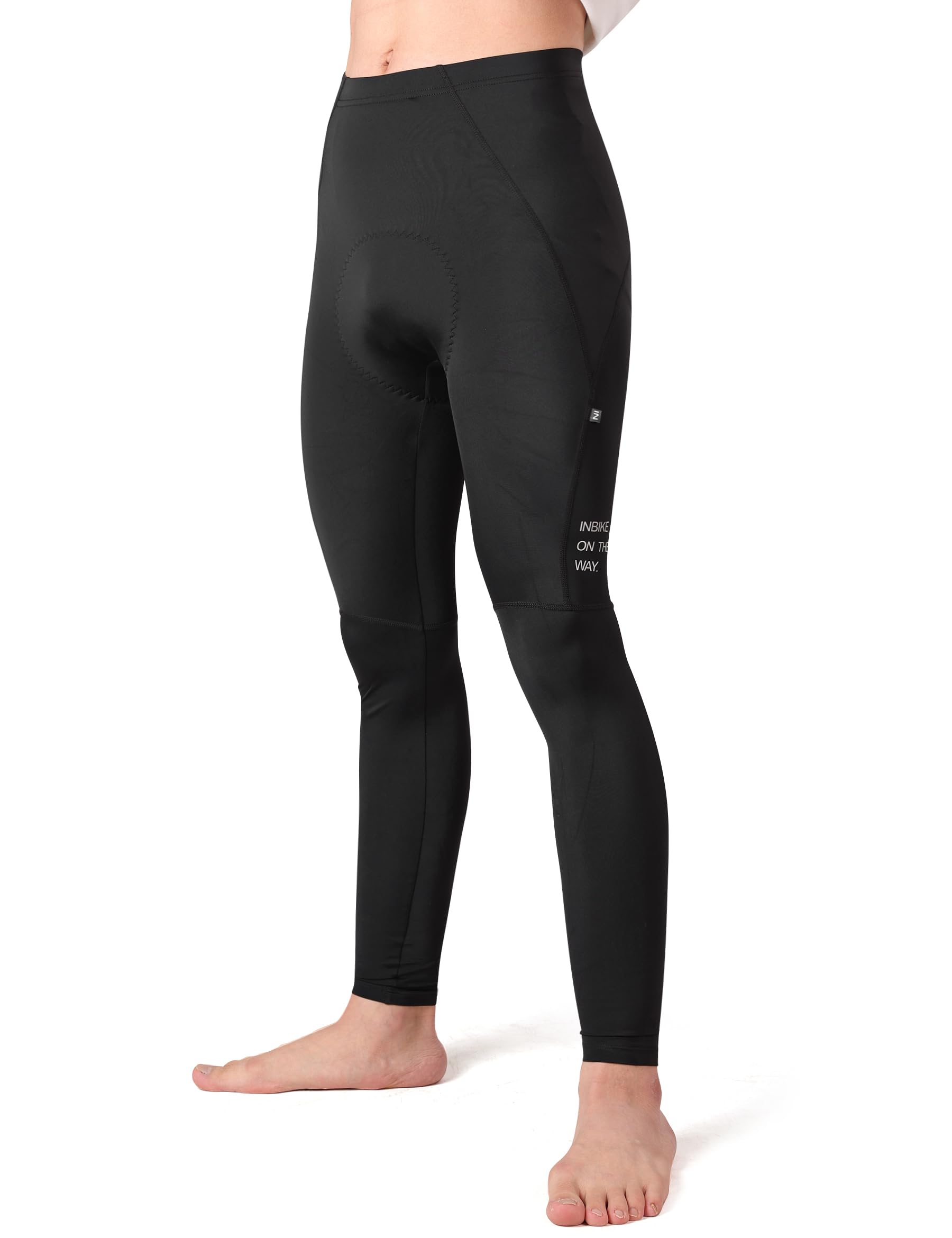 INBIKE Pantalons VTT Homme Femme Rembourré 3D Gel Silicone Leggings Cycliste Cyclisme Haut Taille Élastique