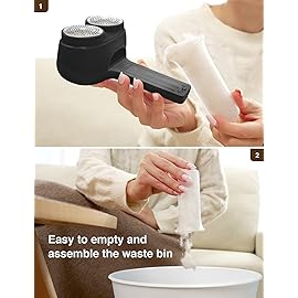 VASSON Fabric Shaver, Electric Lint Remover, Rechargeable Lint Shaver, Sweater Shavers to Remove Pilling, Large Fuzz Remover for Clothes Couch Furniture (Black)