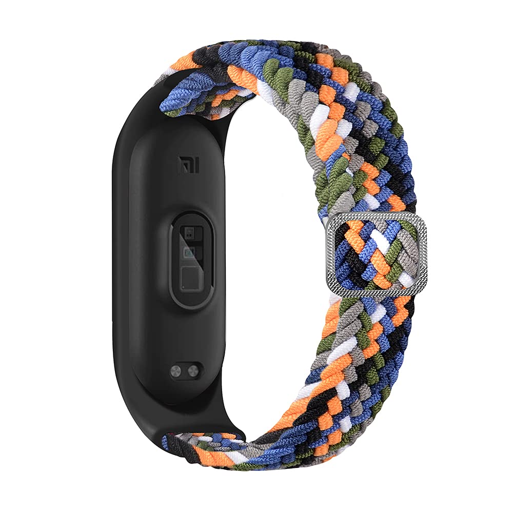 KUTEWEU Nylon-Armband Für Xiaomi Mi Band 3/4/5/6 - Verstellbares Ersatzband, Grün, Mit Schnallenverschluss