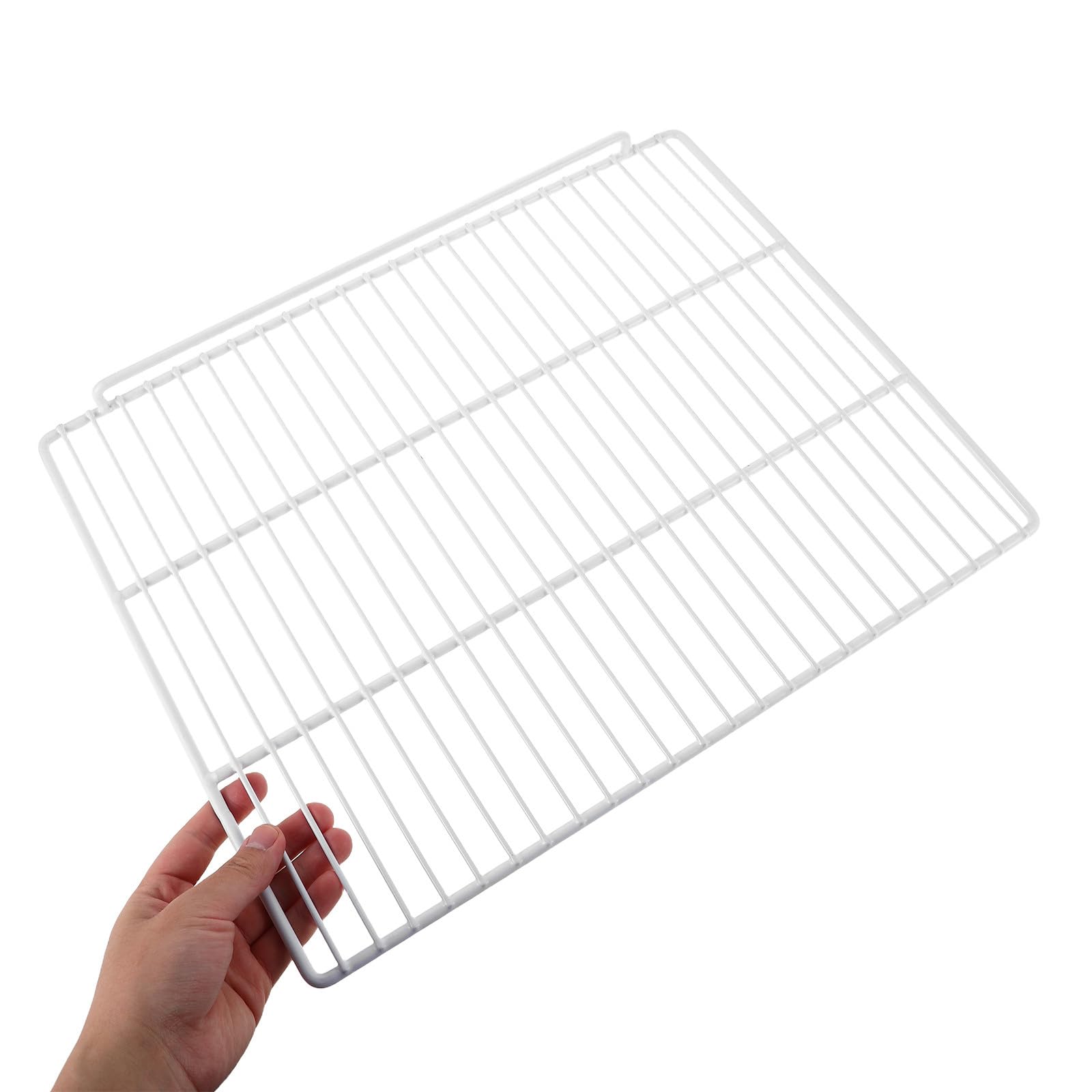 Mobestech Ripiano per Frigo in Acciaio Bianco, Divisorio per Freezer 1 Pz | Griglia Bordi Aperti, Portata Elevata, Facile da Pulire, Spazio Regolabile per Scaffale Interno