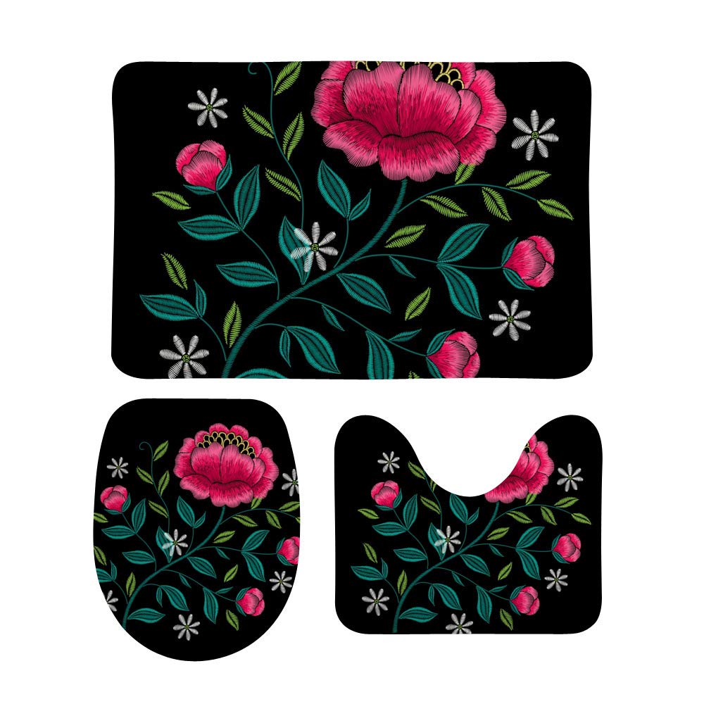 Tapis à mémoire de forme antidérapant et absorbant pour contour de WC