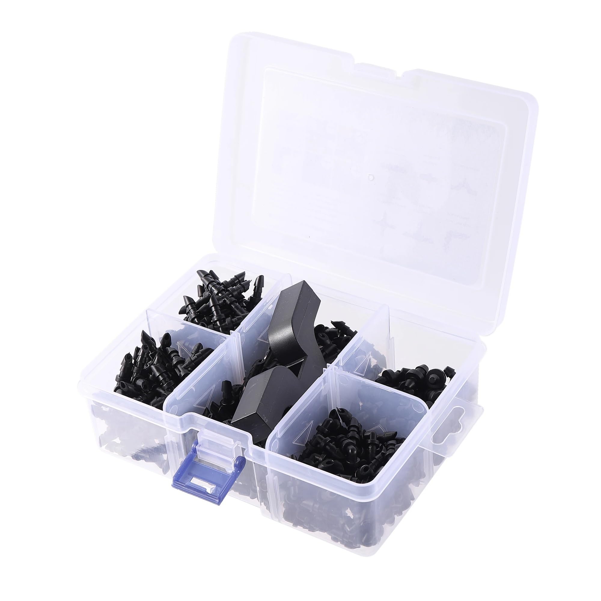 Conectores oblicuos de púas para manguera de 1/4 pulgadas, codo en T, enchufe de extremo recto, acoplamiento de tubería de agua de jardín, caja de herramientas