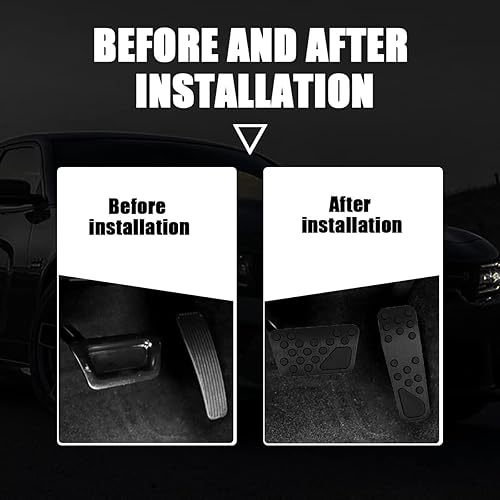 Miniatura 6 de Cubierta de pedal de aleación de aluminio antideslizante para Dodge Challenger 2009-2022 Charger 2010-2020 Chrysler 300 300C 2010-2016 sin