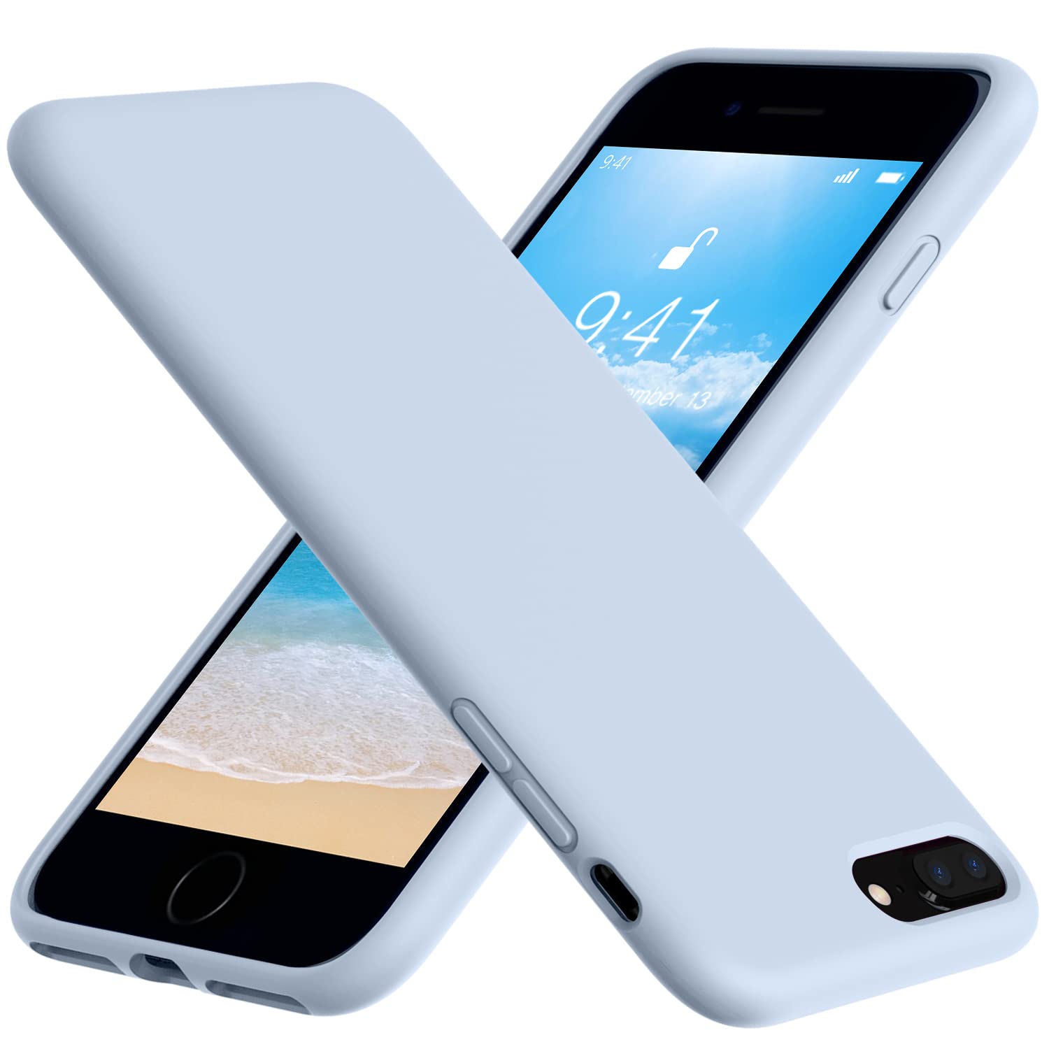 Vooii Silikon-Hülle Für IPhone 8 Plus / 7 Plus – Stoßfest, Weiches Mikrofaser-Futter, In Hellviolett