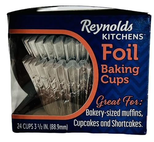 Reynolds Baking Cups, Foil, Jumbo, 3 1/2 In, 24 Count (Pack Of 6) #TOP3