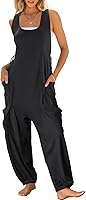 ANRABESS Women's Sleeveless Baggy Harem Pants Overalls Jumpsuit - Loose Casual Summer Romper with Pockets & Adjustable Straps