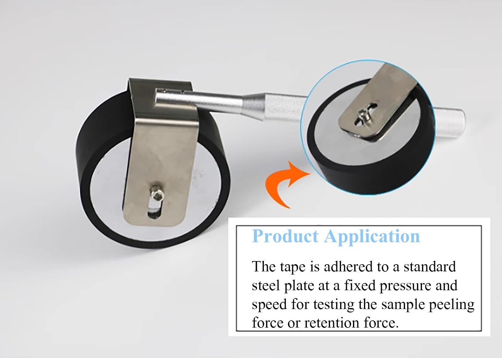 Probador de adherencia de cinta adhesiva, herramienta de prueba manual de rodillo estándar de 2 kg, carga de presión de transferencia de 2000 + 50 g, para cinta de sellado de película protectora