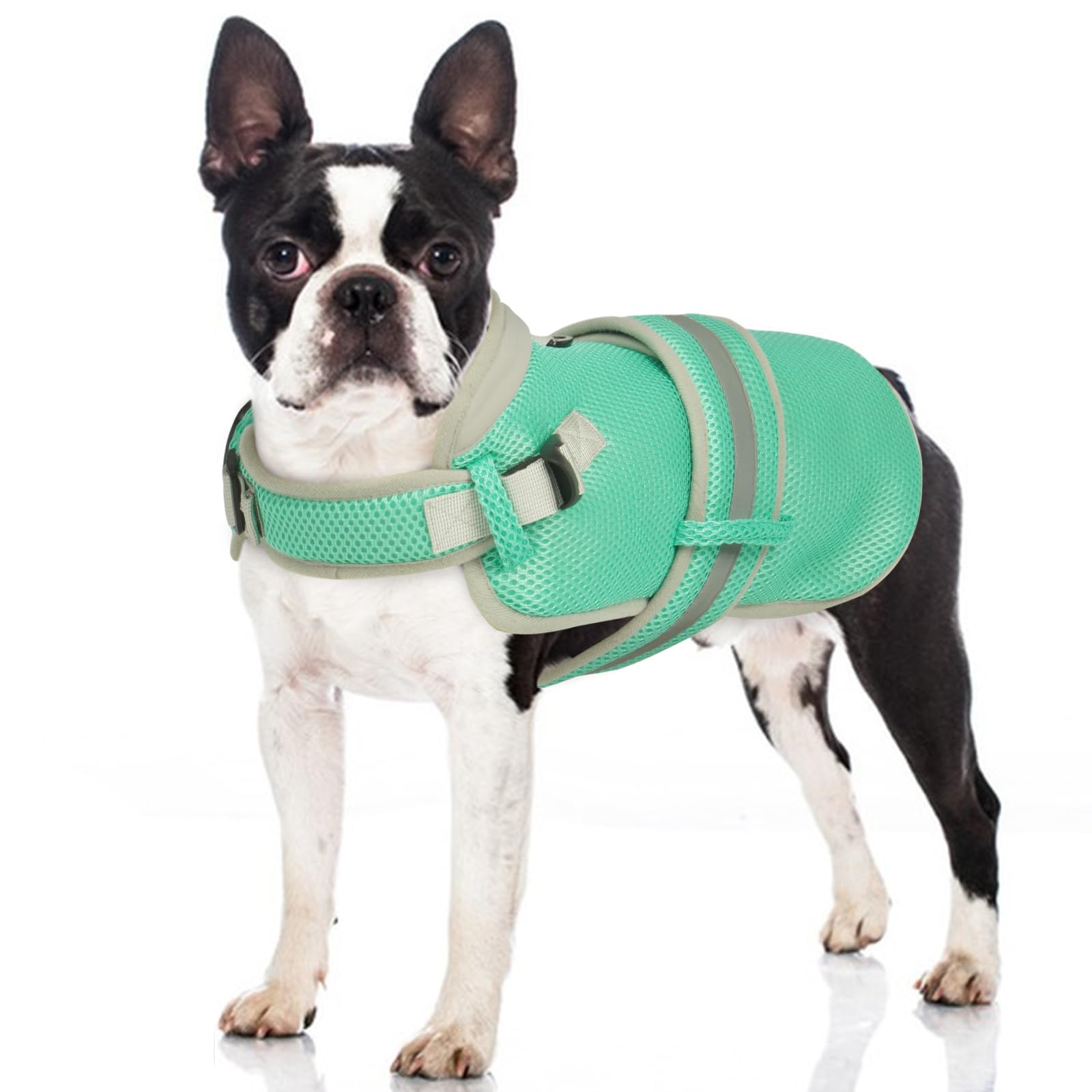 OUOBOB Dog Cooling Vest for Medium Dogs,Lightweight Cooling Dog Jacket,Breathable Mesh Dogs Shirt Harness Vest with Adjustable Straps Reflective