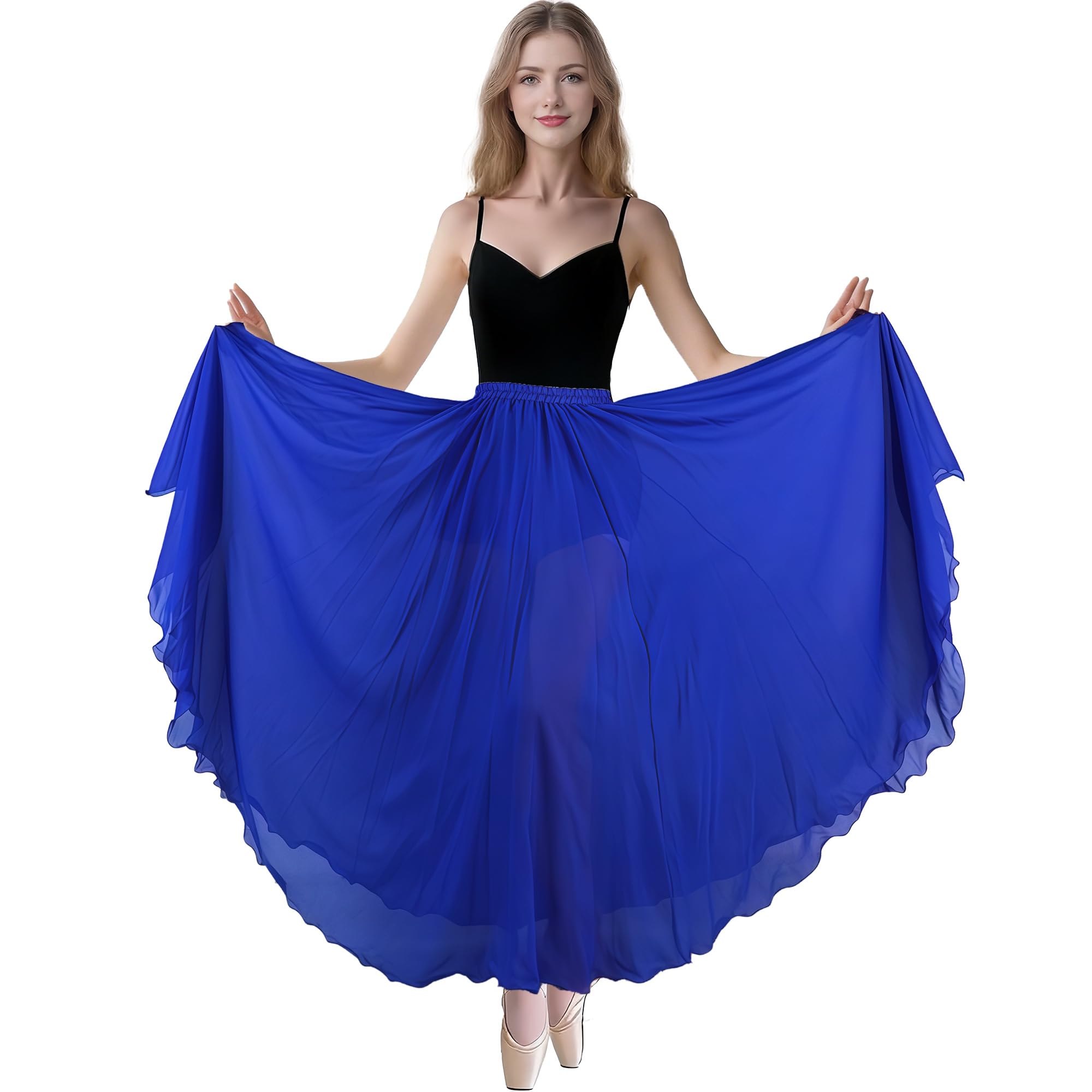 Gonna per danza del ventre, da donna, per danza del ventre, in chiffon, per feste