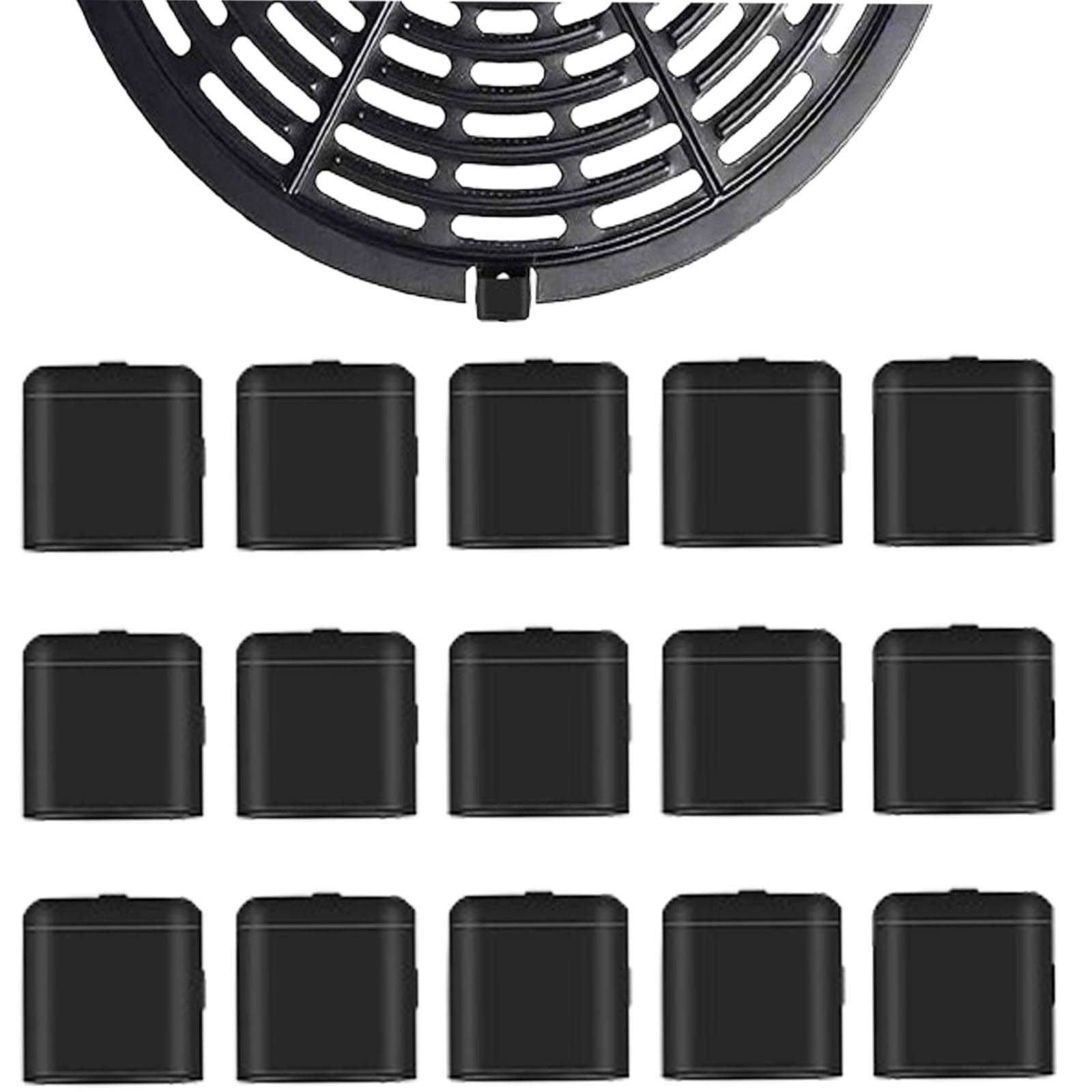 JCKD 15 Pieces Rubber Bumpers for Air Fryer, Replacement Rubber Bumpers for Air Fryer, Anti-Scratch Protectors, Suitable for Home, Kitchen and Fryer Accessories (Black)