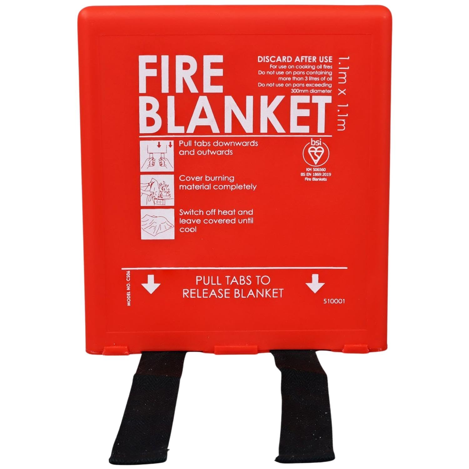L7B - FIREBUG TOPSPEC Euro BS EN 1869:1997 FIRE Blanket 1M X 1M FIRE Safety