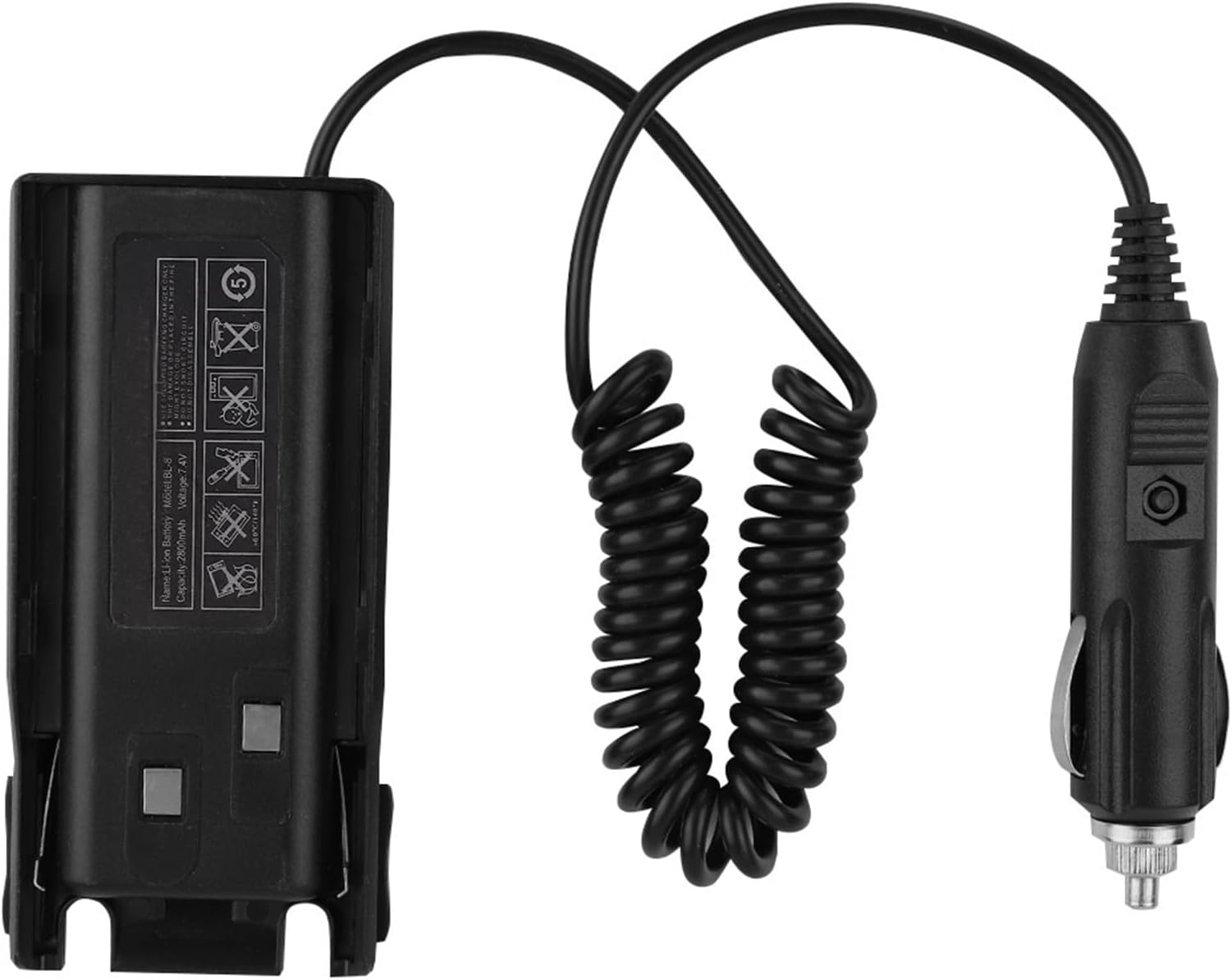 Walkie Talkie Battery Charger, Car Battery Eliminator for UV82 82L 8D 89 Walkie Talkie Car Charger